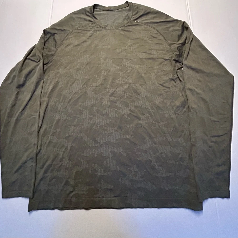 Lululemon Metal Vent Tech Long Sleeve 2.0 Heritage Camo Willow Green XXL